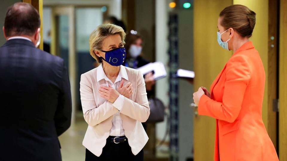 Da Mette Frederiksen var til topmøde i Bruxelles i december endte det med en lang nat på grund af svære klimaforhandlinger. Så sendt bliver det ikke til næste uges topmøde, selvom klima igen er på dagsordenen, men der er udsigt til fremtidige slagsmål. | Foto: Pool/Reuters/Ritzau Scanpix
