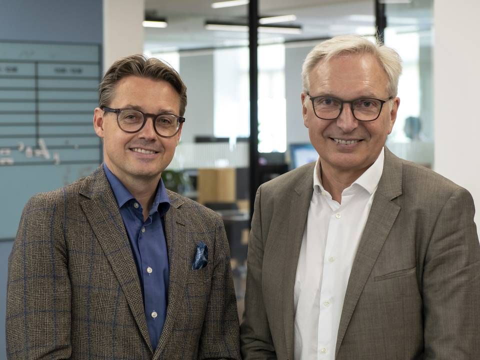 Jacob Bangsted Christensen, adm. direktør i Opendo og Michael Træsborg, der er director i Consulting & Delivery i Fiftytwo er to af mændende bag lanceren af den nye IT-løsning. | Foto: PR/ Opendo