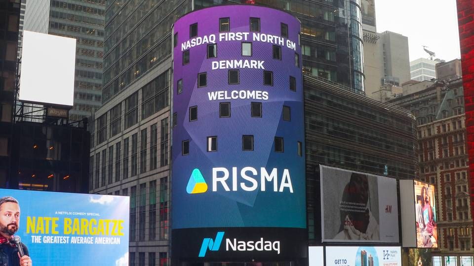Risma er en af de virksomheder, som er blevet noteret på First North. Selskabets aktiekurs ligger dog lidt under, hvad den blev noteret til. | Foto: Nasdaq / PR