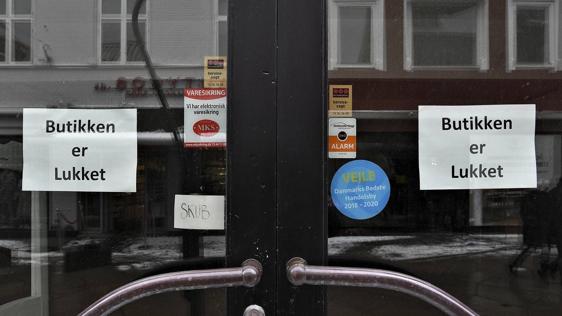 Lukkede butikker har været hverdag under coronakrisen, som har sendt dele af erhvervslivet til tælling. Derfor har Early Warning, der hjælper virksomheder i krise, fået en ekstrabevilling, som blandt andet går til advokatbistand. | Foto: Ernst van Norde