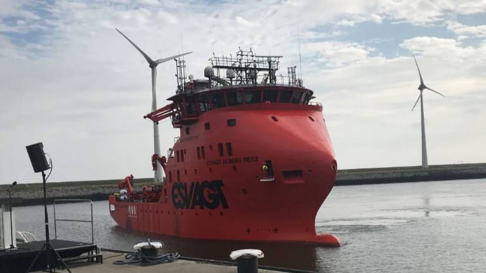 Specialfartøj fra Esvagt, der servicerer havmølleparker. | Foto: PR MHI Vestas