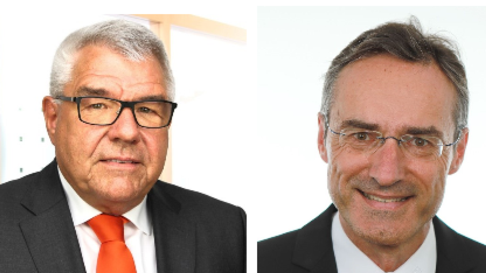 Die Vorstandsvorsitzenden Helmut Graf und Anton Jall (links)