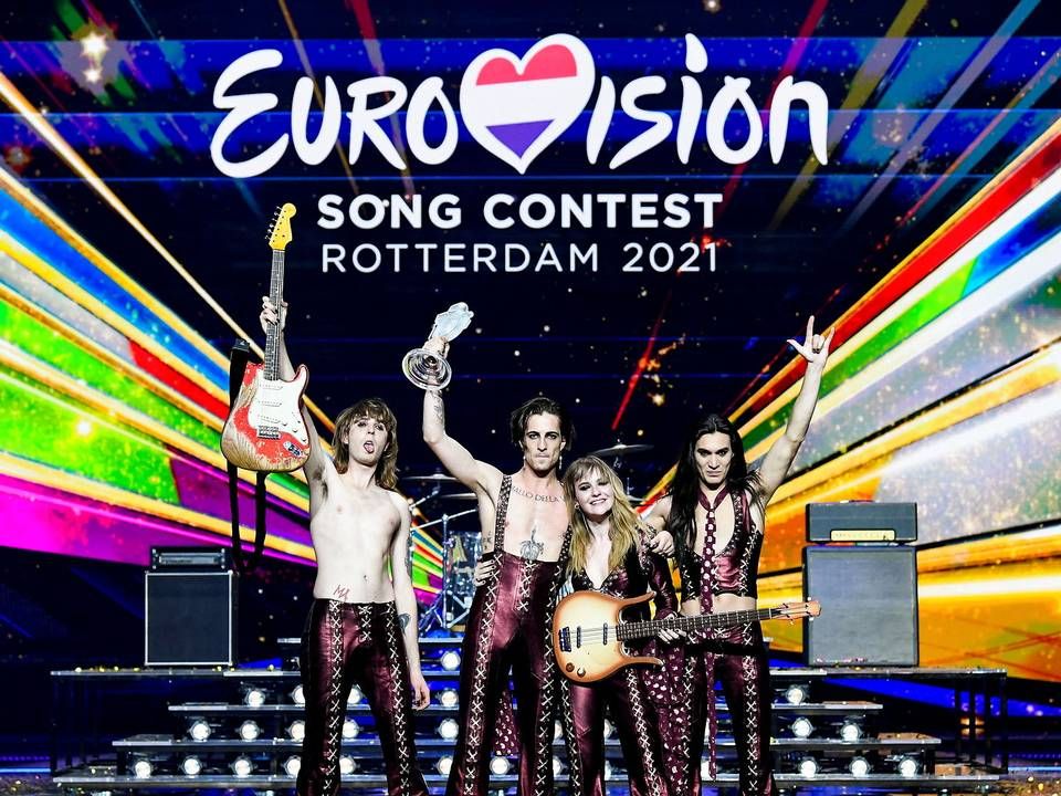 Kun omkring 500.000 danskere så med, da det italienske band Måneskin vandt Eurovision 2021. | Foto: Piroschka Van De Wouw/Reuters/Ritzau Scanpix