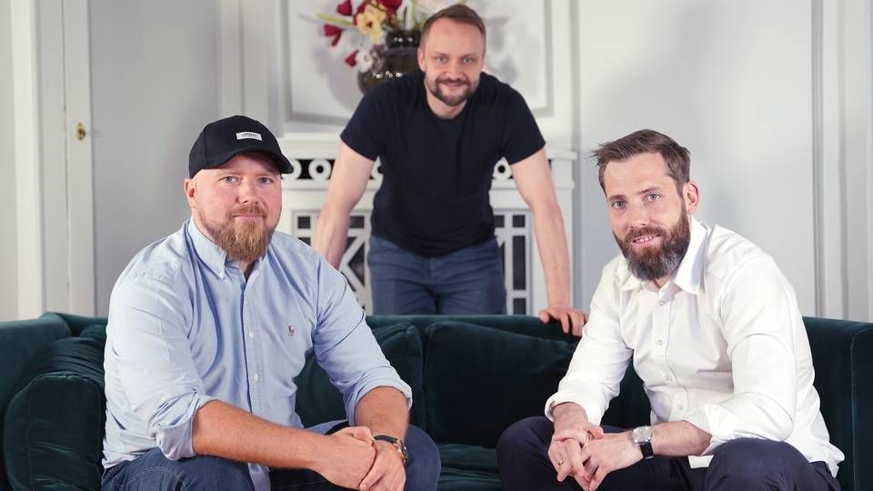 Tre af de fire stiftere af Morph Capital, Thorbjørn Rønje (tv.), Lasse Birk Olesen og Yngvi Karlson | Foto: Morph Capital / PR