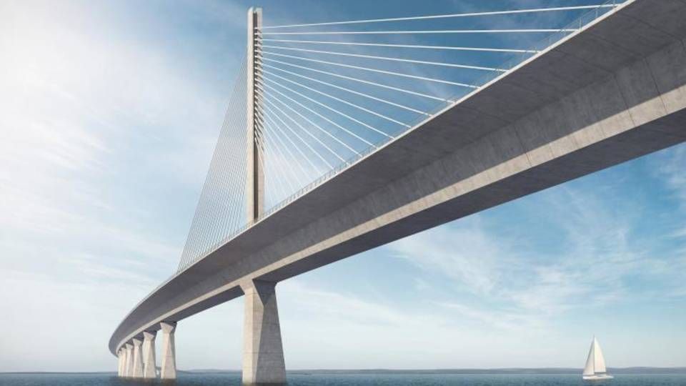 Visualisering af den nye Storstrømsbro. | Foto: Vejdirektoratet/PR