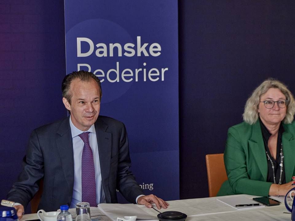 Jacob Meldgaard, formand for Danske Rederier og Anne H. Steffensen, adm. direktør i Danske Rederier. | Foto: Fotograf Carsten Lundager