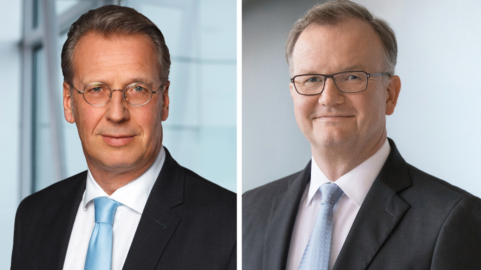 Nikolaus Giesbert, Bereichsvorstand Transaction Banking bei der Commerzbank (links) und LBBW-Vorstand Christian Ricken | Foto: Commerzbank / LBBW