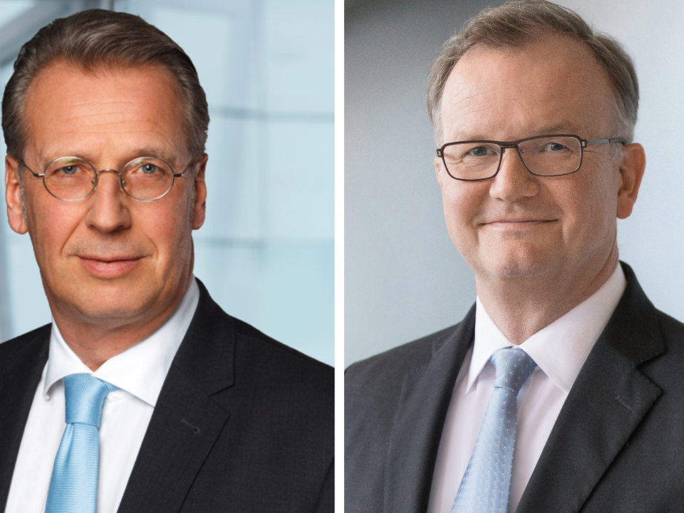 Nikolaus Giesbert, Bereichsvorstand Transaction Banking bei der Commerzbank (links) und LBBW-Vorstand Christian Ricken | Foto: Commerzbank / LBBW