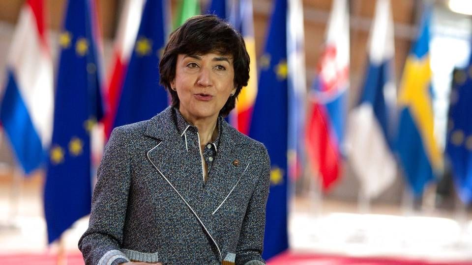 Portugals landbrugsminister, Maria do Céu Antunes, suspenderede i nat landbrugsmiministermødet, fordi der udstår for mange detaljer. Et endeligt kompromis er nu udskudt til landbrugsministrenes møde sidst i juni. Den sidste chance for Portugal for at få en aftale i hus. | Foto: Pool/Reuters/Ritzau Scanpix