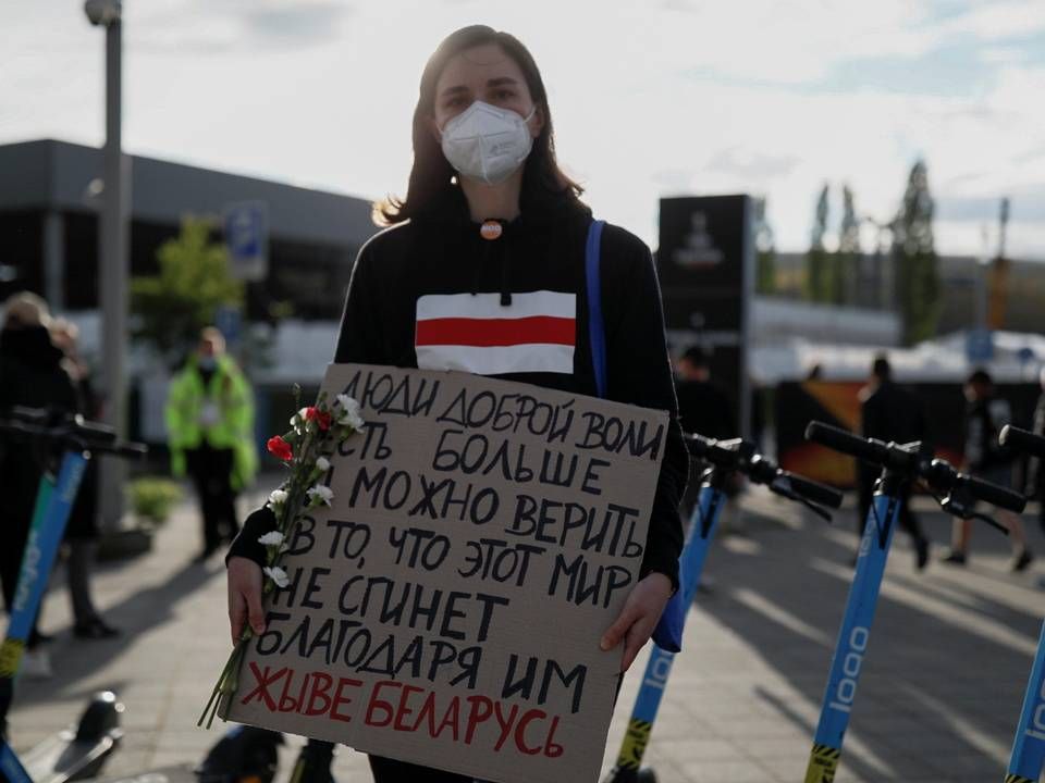Kapringen og anholdelsen af Roman Protasevitj har ført til store protester. | Foto: Staff/Reuters/Ritzau Scanpix