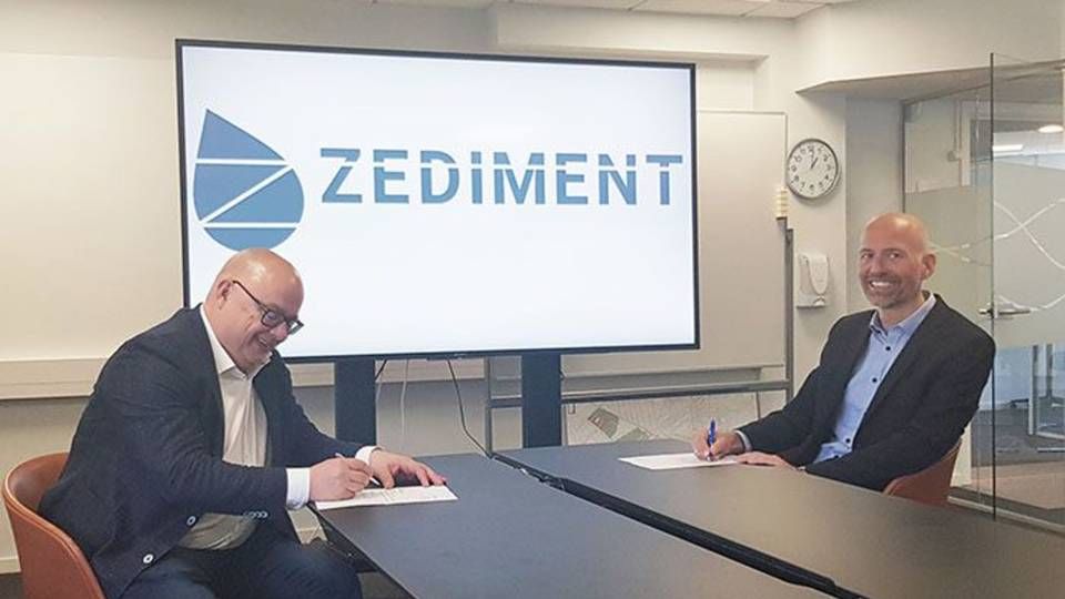 Adm. direktør i Zediment og Eiva Jeppe Nielsen (tv.) og økonomidirektør Mads Bayer i Aarhus Vand (th.) | Foto: Zediment