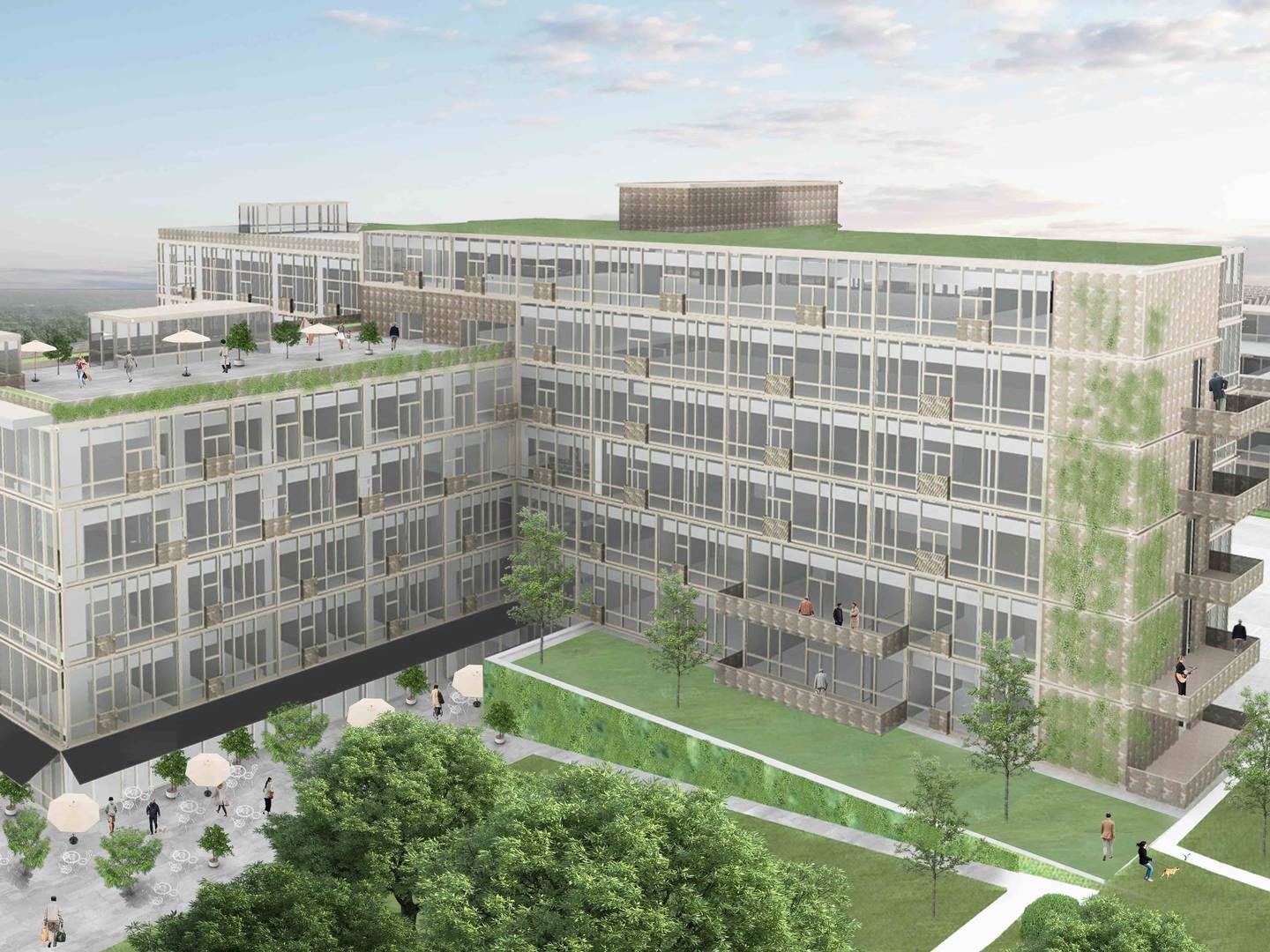 Ældreboligkomplekset på den tidligere hospitalsgrund i Helsingør skal efter planen brede sig over 5300 kvm. | Foto: PR-visualisering