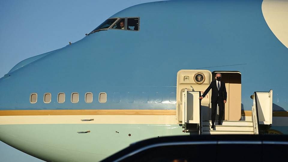 Den amerikanske præsident Joe Biden ankom søndag eftermiddag til Bruxelles, hvor han sammen med andre stats- og regeringsledere sætter byen på den anden ende mandag og tirsdag. | Foto: Brendan Smialowski/AFP/Ritzau Scanpix