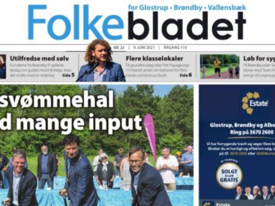 Folkebladet er en af de lokalaviser, som Sjællandske Medier overtager fra Dansk Avistryk. | Foto: Screenshot