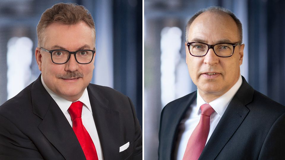 Andreas Fohrmann (l.) und Thomas Piehl, Vorstandsvorsitzende der SpK Holstein und Südholstein | Foto: Sparkasse Holstein / Sparkasse Südholstein