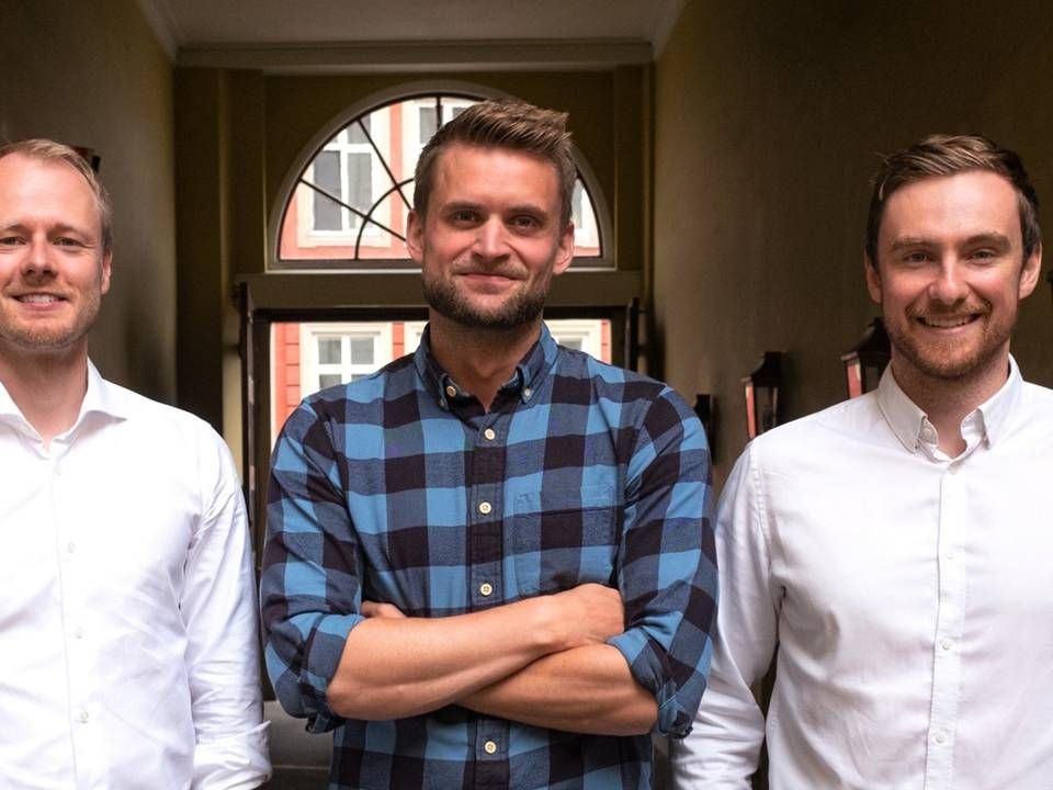 Portchain blev stiftet i 2017 af de tidligere Mckinsey-konsulenter Thor Thorup (th.), Niels Kristiansen (tv.) og Anders Olivarius (midt). | Foto: PR/Portchain