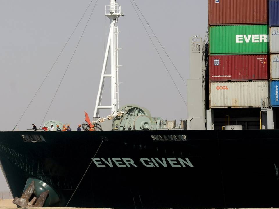 Loaded with 18,300 containers, "Ever Given" ran aground in the Suez Canal in March. | Photo: Mohamed Abd El Ghany/REUTERS / X02738