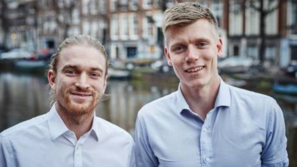 Niels Fibæk-Jensen (th.), adm. direktør og stifter af Matter samt nyt medlem af Rådet for Samfundsansvar og Verdensmål, sammen med medstifter af fintechvirksomheden Emil Stigsgaard Fuglsang (tv.) | Foto: PR/Matter