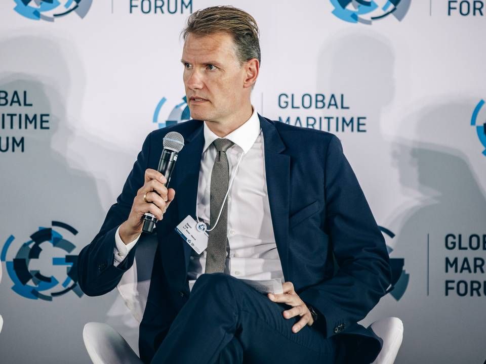 "Vi har været bagud hele tiden, og der er ikke nogen løsning lige rundt om hjørnet," sagde MSC-topchef Søren Toft onsdag under World Ports Conference. | Foto: Global Maritime Forum
