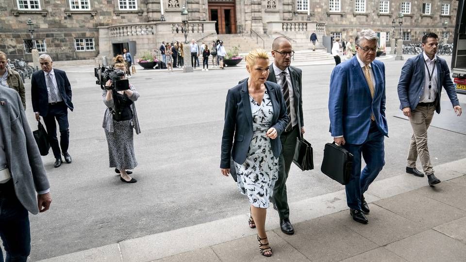 Inger Støjberg efter forberedende møde om rigsretssagen i Landstingssalen på Christiansborg fredag 25. juni 2021. | Foto: Mads Claus Rasmussen