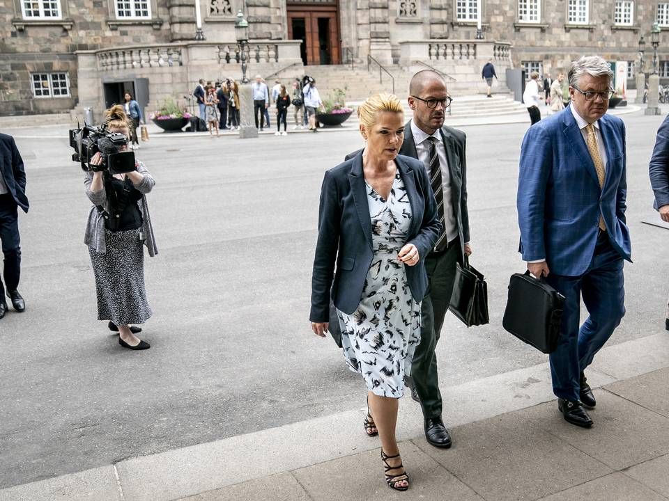 Inger Støjberg efter forberedende møde om rigsretssagen i Landstingssalen på Christiansborg fredag 25. juni 2021. | Foto: Mads Claus Rasmussen
