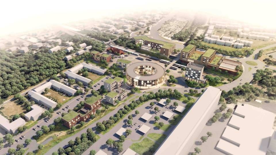 Udvikleren Sophienberg Gruppen og Hørsholm Kommune er blevet enige om at hæve aftalen omkring en ny bydel ved Kokkedal Station. | Foto: PR-visualisering / Rum