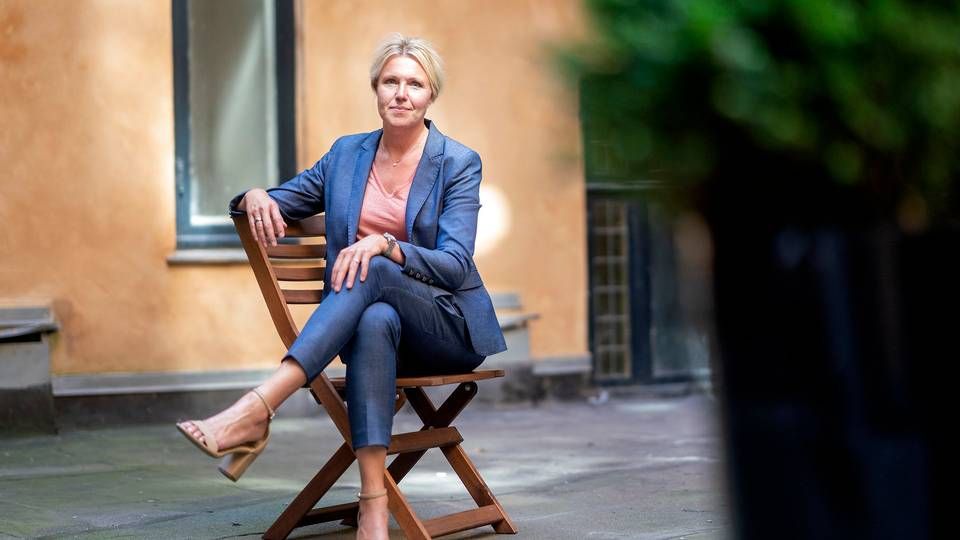 Charlotte Skovgaard, adm. direktør i Merkur Andelskasse, der nu forbyder fossile biler i arbejdstiden. | Foto: Stine Bidstrup/Ritzau Scanpix