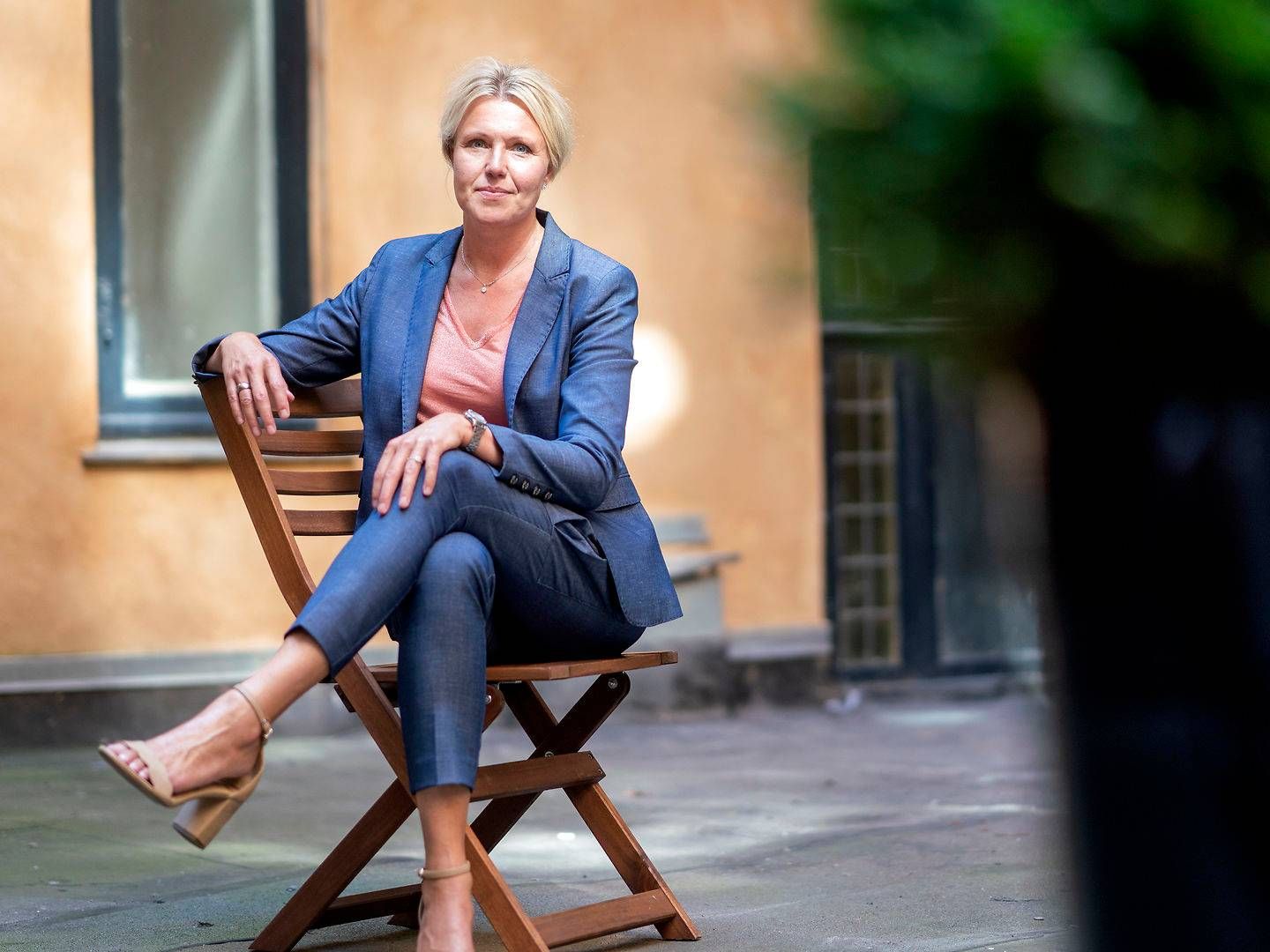 Charlotte Skovgaard, adm. direktør i Merkur Andelskasse, der nu forbyder fossile biler i arbejdstiden. | Foto: Stine Bidstrup/Ritzau Scanpix