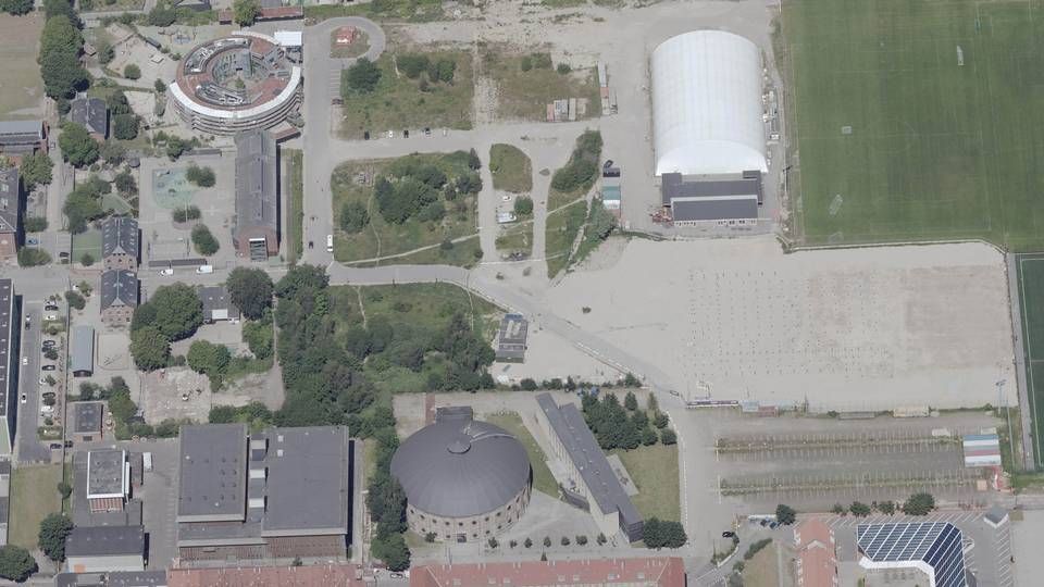 Den igangværende byudvikling omkring Østre Gasværk (nederst i midten af billedet) skal resultere i et kvarter med 70 pct. alment byggeri. | Foto: Styrelsen for Dataforsyning og Effektivisering