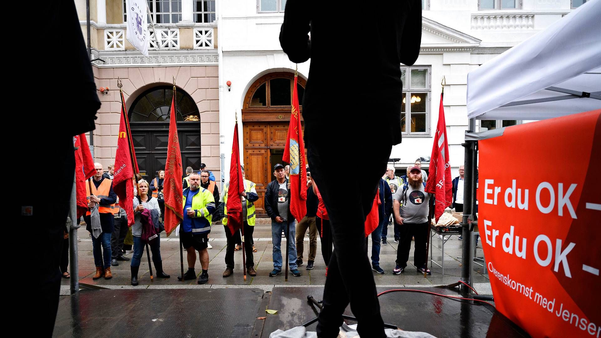 Faner ved Arbejdsretten. | Foto: Philip Davali/Ritzau Scanpix