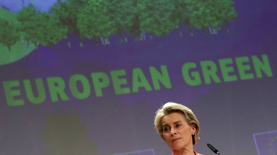 EU-Kommissionens formand Ursula von der Leyen præsenterede i går EU's længe ventede klimaplan med navnet "Fit for 55". | Foto: Yves Herman/Reuters/Ritzau Scanpix