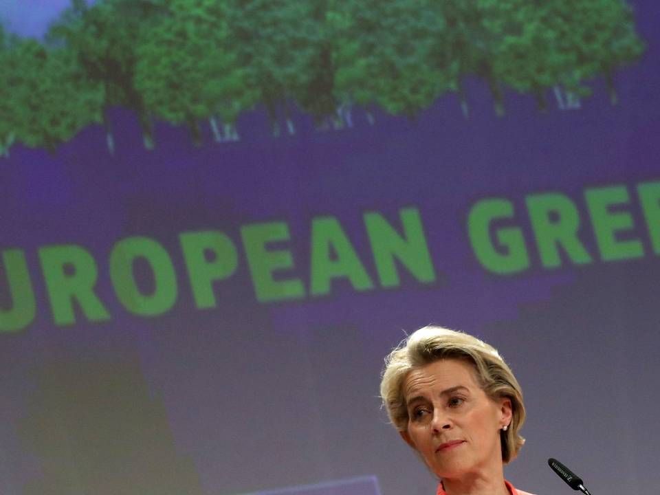 EU-Kommissionens formand Ursula von der Leyen præsenterede i går EU's længe ventede klimaplan med navnet "Fit for 55". | Foto: Yves Herman/Reuters/Ritzau Scanpix