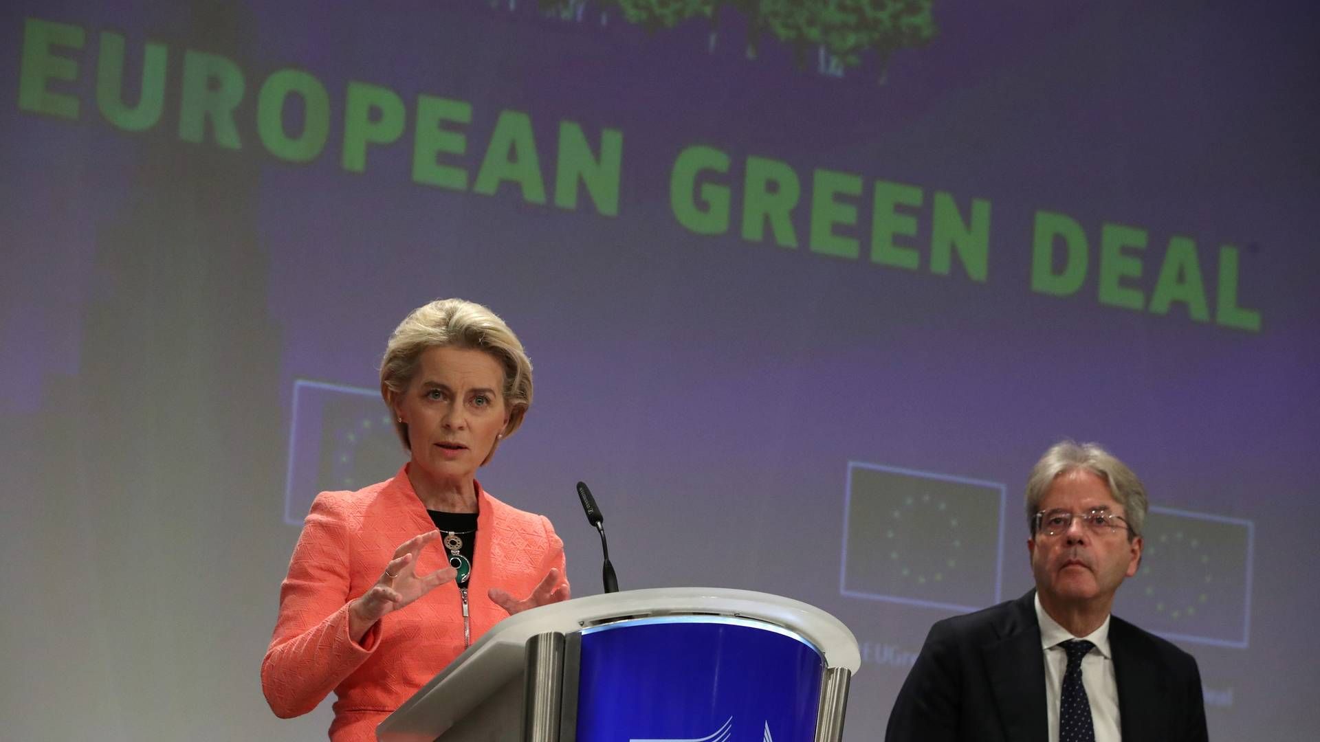 EU-Kommissionens formand Ursula von der Leyen præsenterede i går EU's længe ventede klimaplan med navnet "Fit for 55". | Foto: Yves Herman/REUTERS / X00380