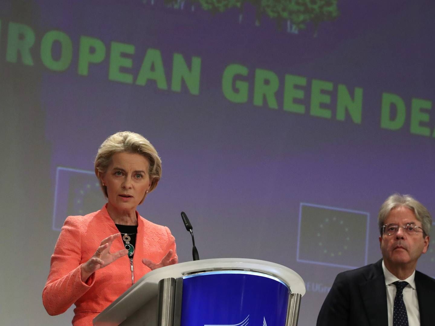 EU-Kommissionens formand Ursula von der Leyen præsenterede i går EU's længe ventede klimaplan med navnet "Fit for 55". | Foto: Yves Herman/REUTERS / X00380