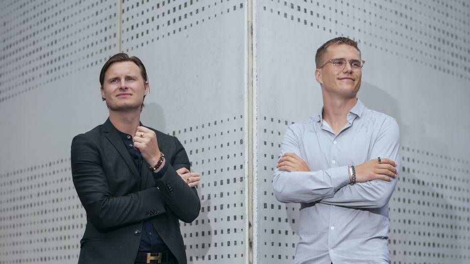 Martin Navne (tv.), adm. direktør i Custimy, og Kristoffer Degn, kommerciel direktør i Custimy. | Foto: Søren Vendelbo/JPA