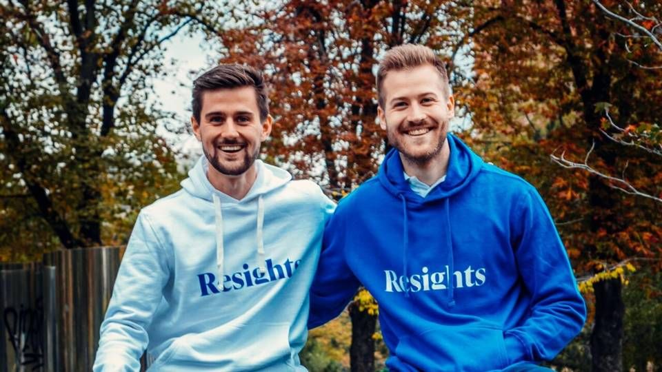 Mikkel Duif og Lars Horsbøl er stiftere af Resights, der netop er fyldt et år og omsætter for millioner af kroner. | Foto: PR / Resights