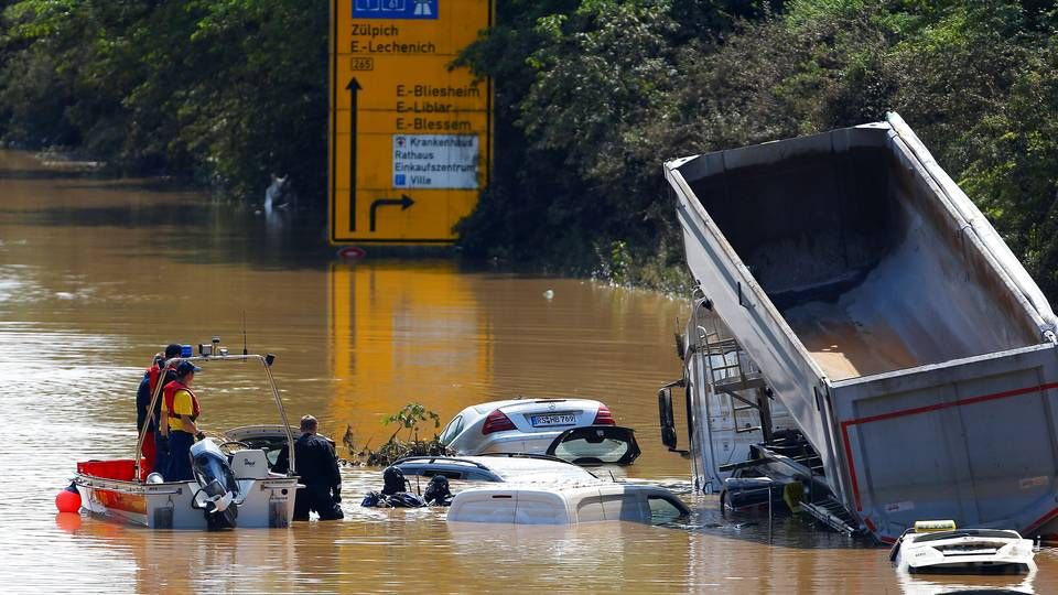 Øversvømmelserne i Tyskland får Danske Beredskaber til at råbe vagt i gevær. | Foto: Thilo Schmuelgen/Reuters/Ritzau Scanpix