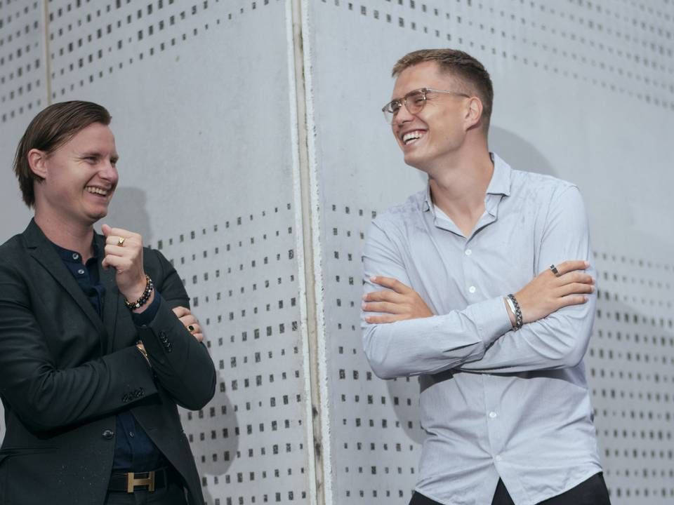 Martin Navne (tv.), adm. direktør i Custimy, og Kristoffer Degn, kommerciel direktør i Custimy. | Foto: Søren Vendelbo / Ritzau Scanpix