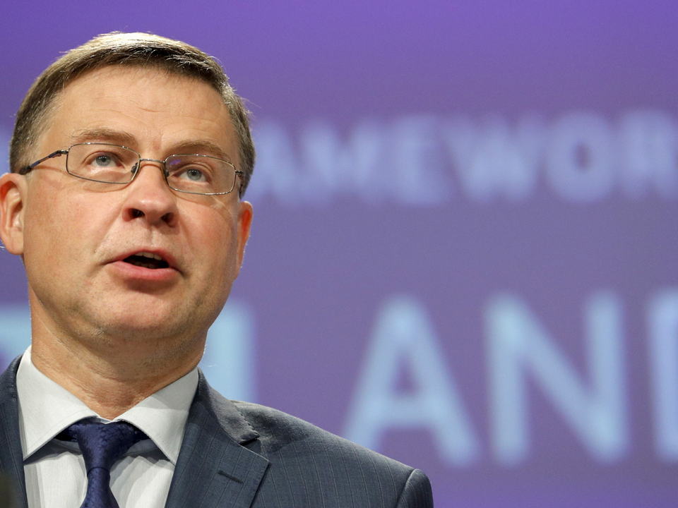 Valdis Dombrovskis, Vizepräsident der EU-Kommission | Foto: picture alliance / ASSOCIATED PRESS | Johanna Geron