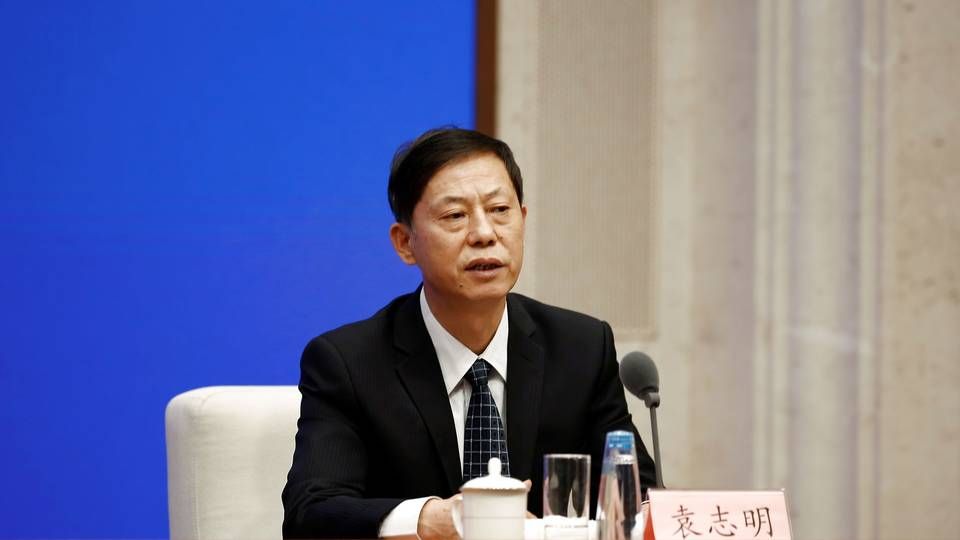 Zeng Yixin, viceminister i Kinas nationale sundhedskommission, afviser en undersøgelse med teori om, at corona ved et uheld kan være sluppet ud fra et laboratorie. | Foto: Shubing Wang/Reuters/Ritzau Scanpix