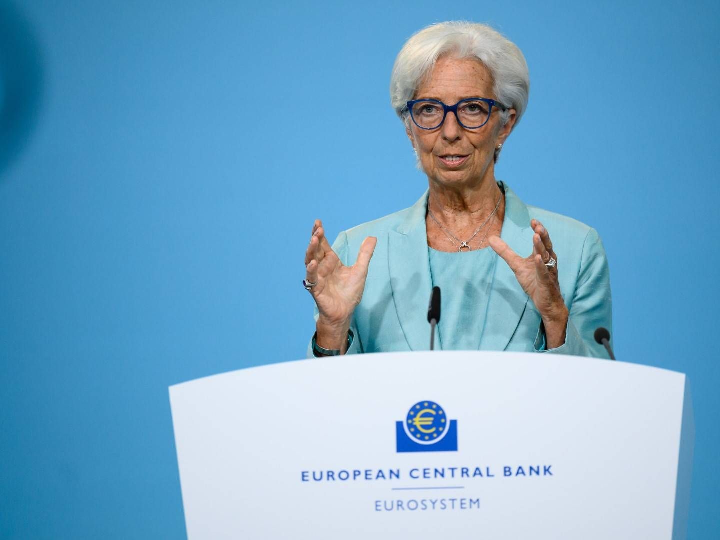 EZB-Präsidentin Christine Lagarde auf der Pressekonferenz am Donnerstag. | Foto: Sanziana Perju / ECB