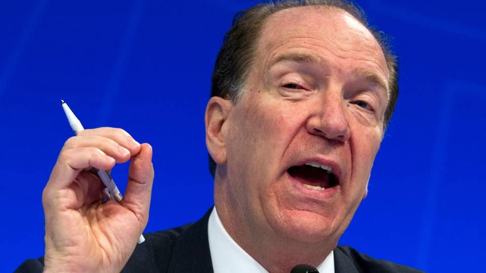 David Malpass er leder for Verdensban | Foto: World Bank President David Malpass speaks at a news conference during the World Bank/IMF Spring Meetings in Washington, Thursday, April 11, 2019. (AP Photo/Jose Luis Magana)