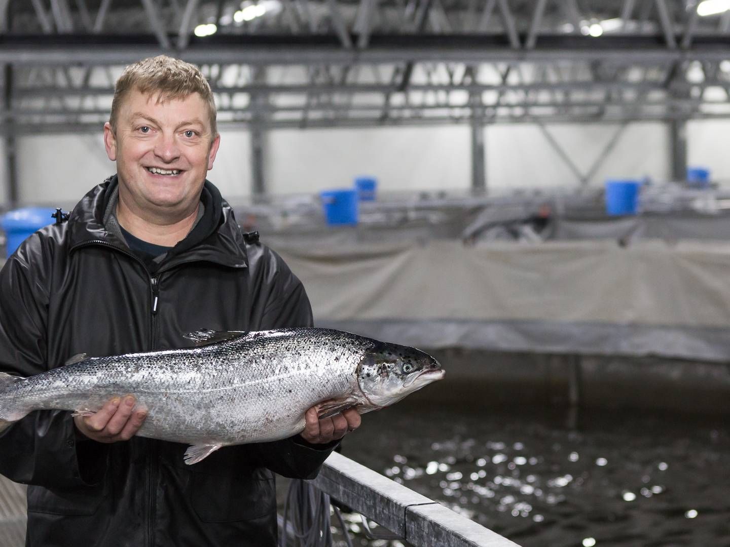 Fiskemester Per Nielsen viser bæredygtigt produceret laks hos Danish Salmon. | Foto: PR/Danish Salmon