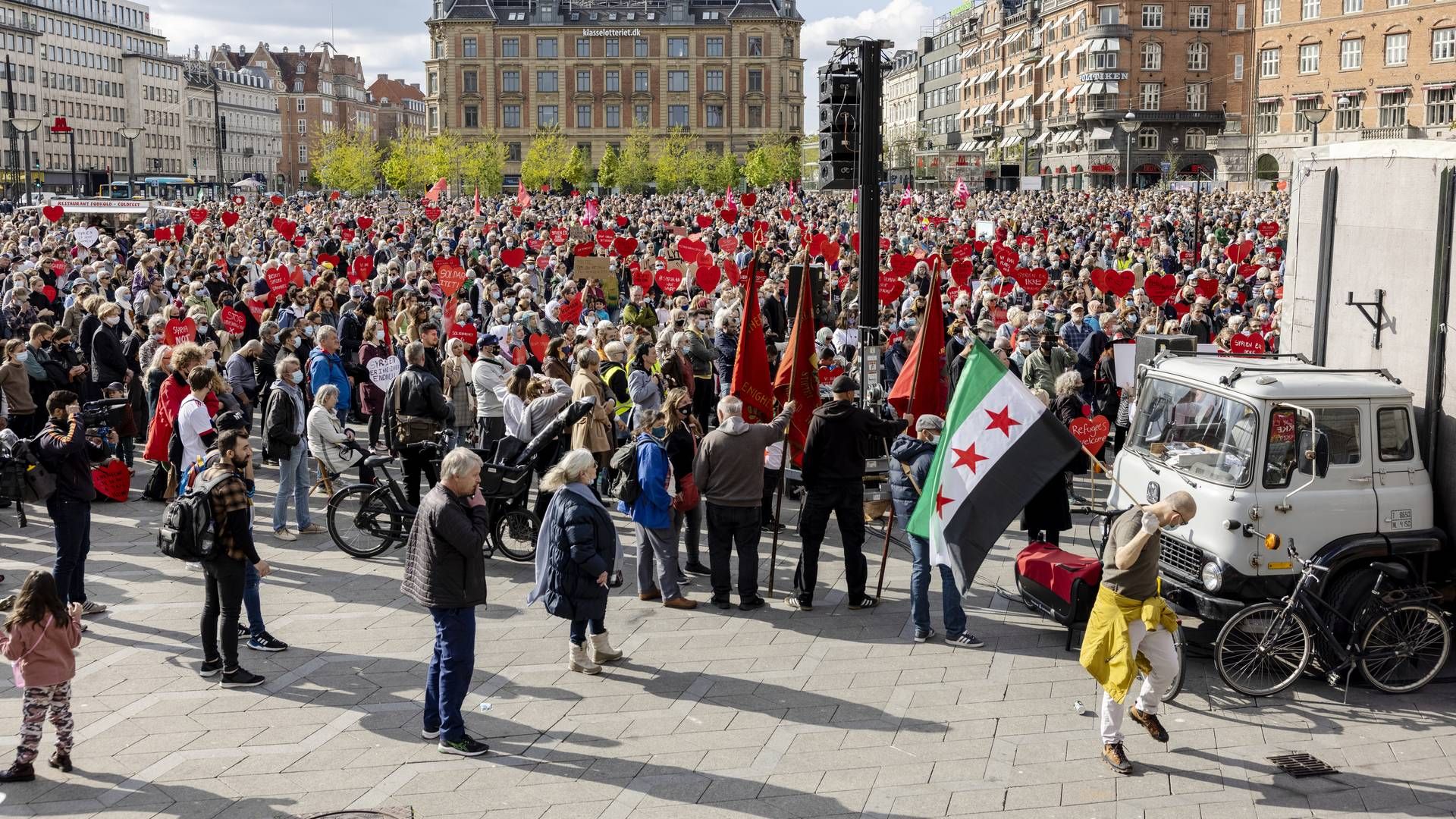 Demonstration i København i maj mod hjemsendelse af syrerne. | Foto: Jesper Houborg/Politiken