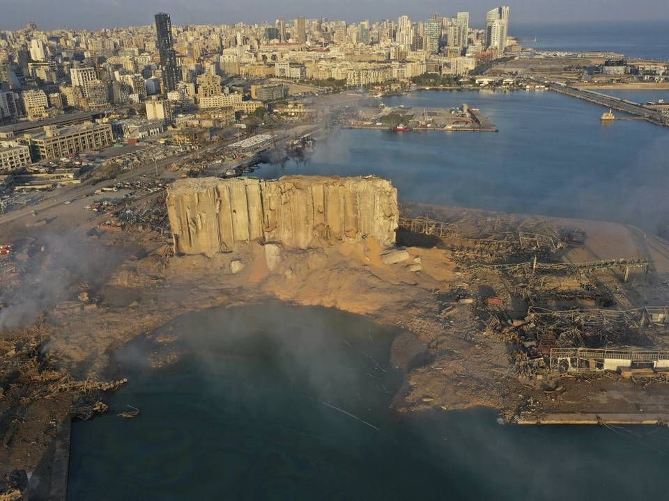 Den voldsomme eksplosion på havnen i Beirut kostede flere hundrede mennesker livet. | Foto: Foto: Hussein Malla/Ritzau Scanpix