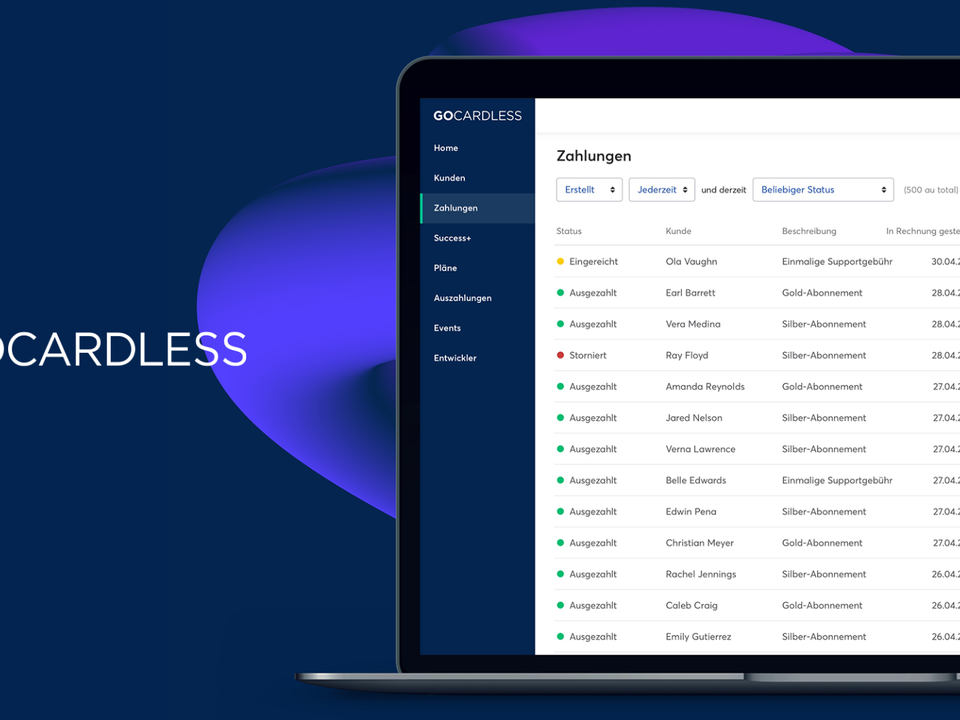 GoCardless Dashboard | Foto: GoCardless