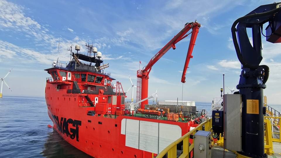 Esvagt Dana is normally a service vessel operating in the offshore wind industry, now chartered by TotalEnergies for its North Sea projects. | Photo: Esvagt