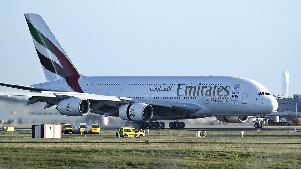 Emirates-fly i Københavns Lufthavn. | Foto: Jens Dresling
