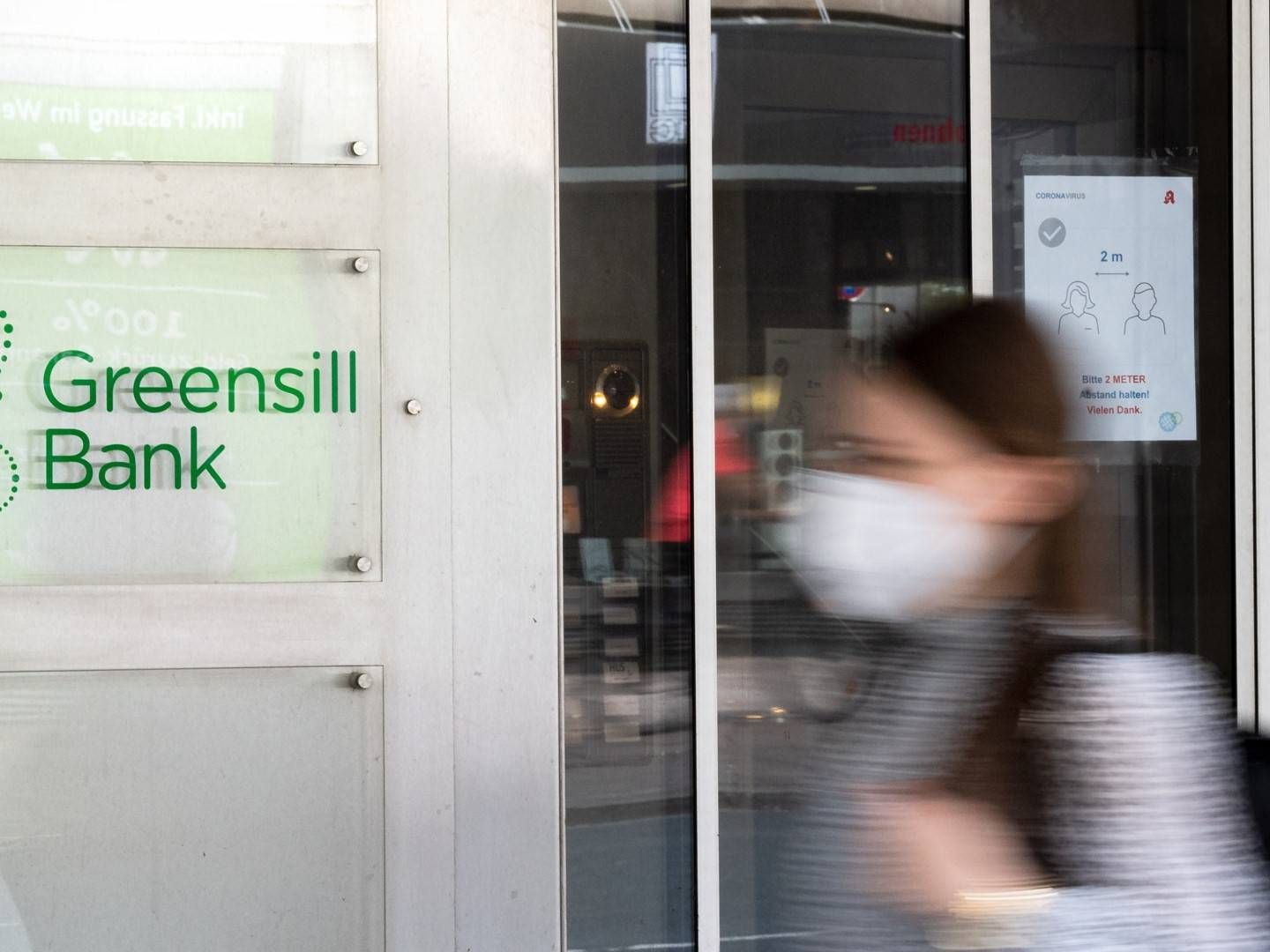 Der Eingang der Greensill Bank in Bremen. | Foto: picture alliance/dpa | Sina Schuldt