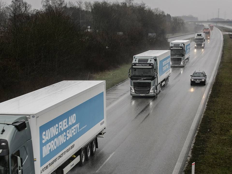 Lastbilproducenterne Volvo og Daimler er begge uenige med transportministeren i synet på støtteordninger til den grønne omstilling af vejgodstransporten. | Foto: Miriam Dalsgaard
